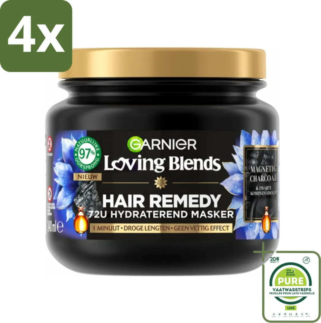 Garnier Loving Blends Magnetic Charcoal Haarmasker 340ml