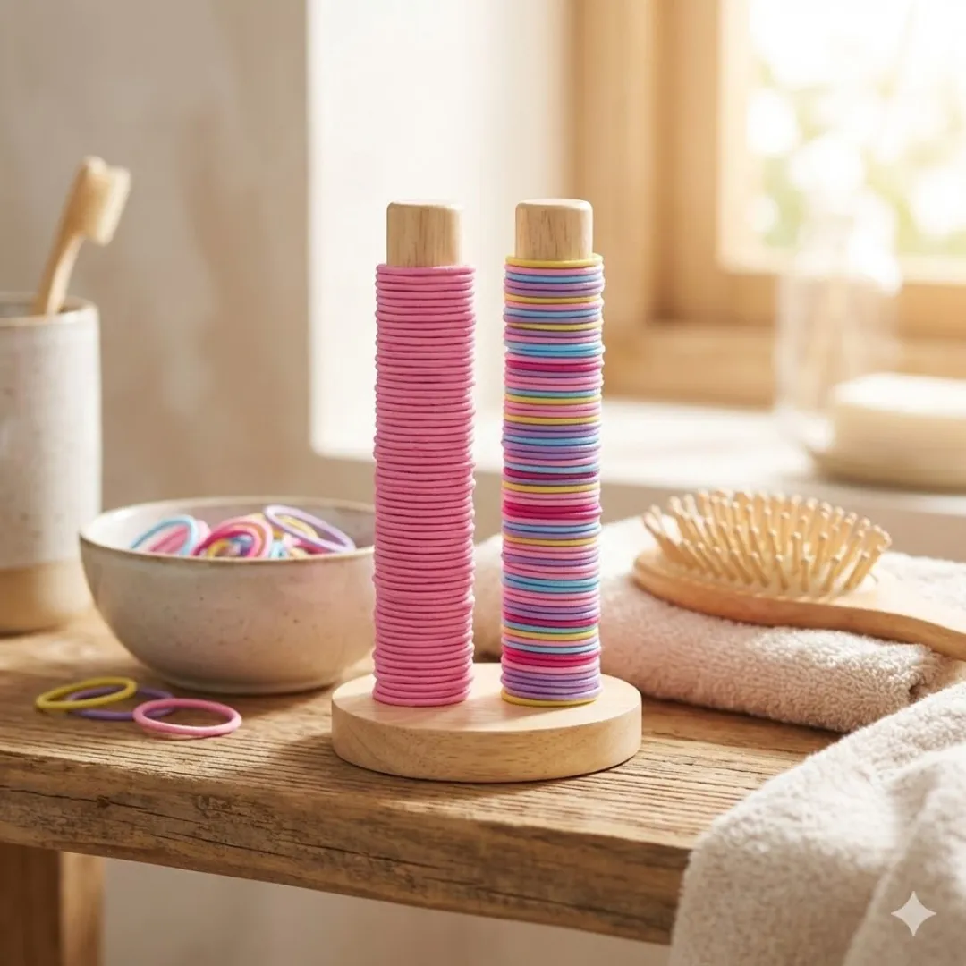 NUVEX Haar Elastiekjes 200 Stuks - Roze & Multikleur