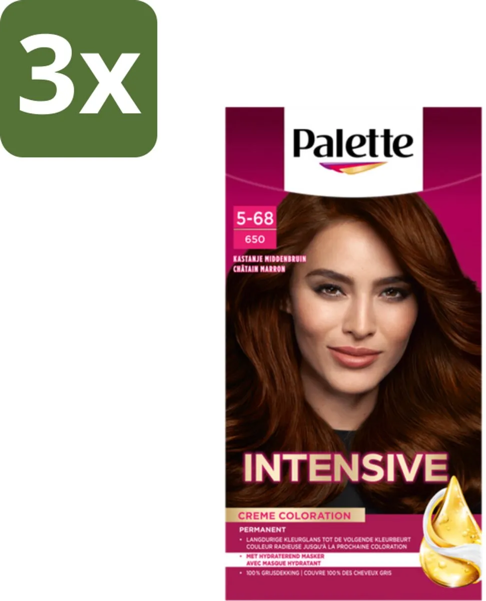 Schwarzkopf Palette Intensive Oil-Care Haarverf Kastanje Middenbruin