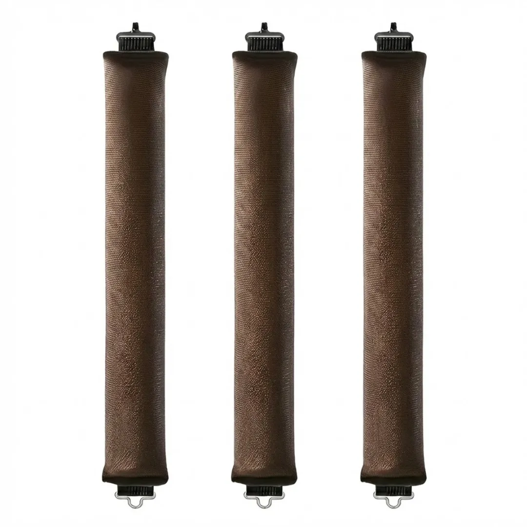 NUVEX Heatless Krullers Set 3 Stuks - Donker Bruin