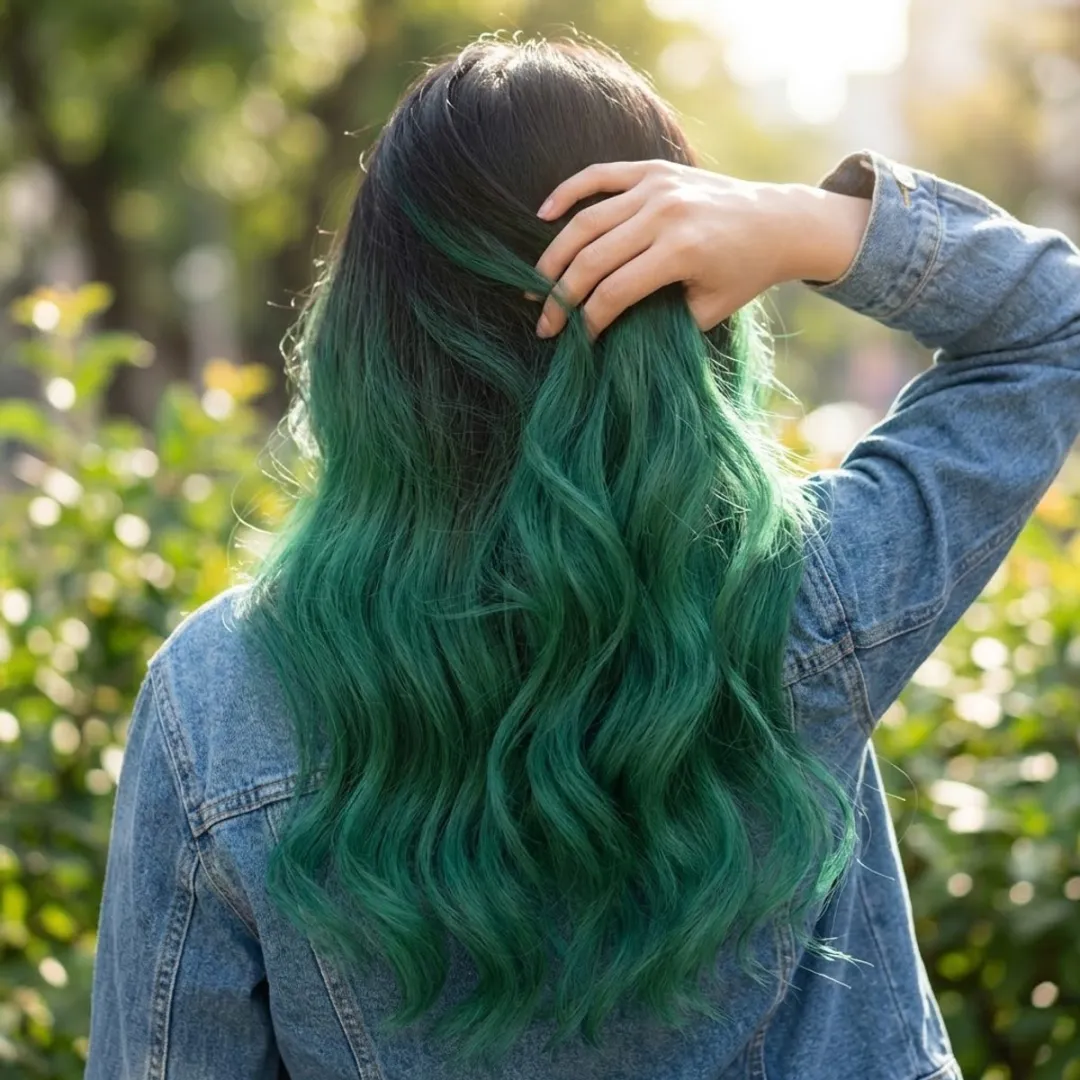 NuveX Wavy Haar Extensie - Arctisch Groen