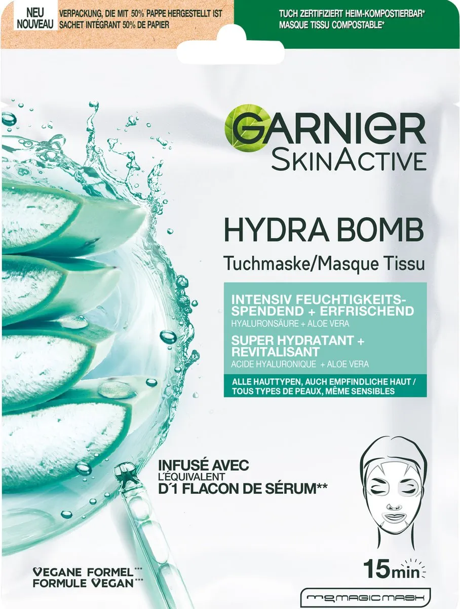 Garnier SkinActive Hydrabomb Tissuemasker 126ml