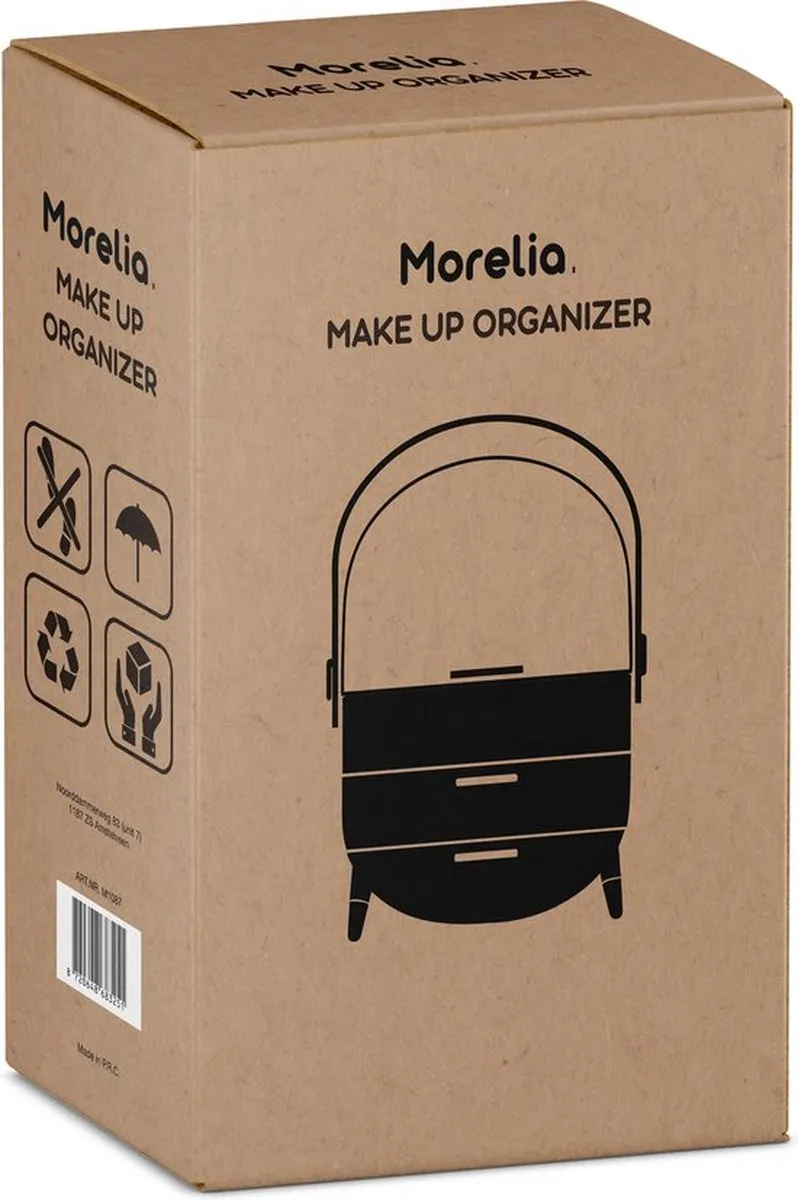 Morelia® Make-up Organizer met Lades en Transparant Deksel – Stof- en Waterdicht – 2 Lades – Roze (Verkrijgbaar in 3 Kleuren)
