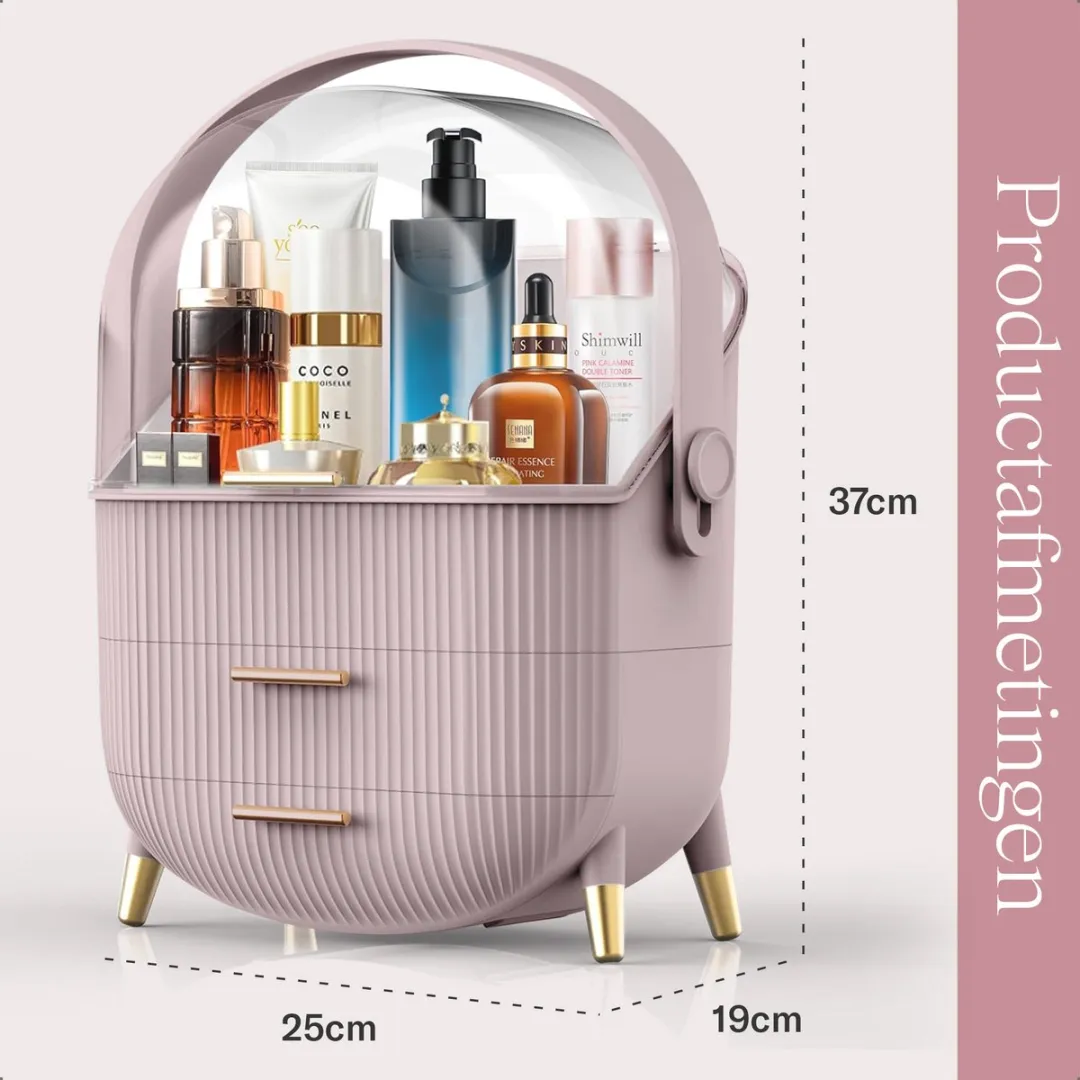 Morelia Make-up Organizer M1089 - 2 Lades - Oud Roze - afbeelding 6 van 6