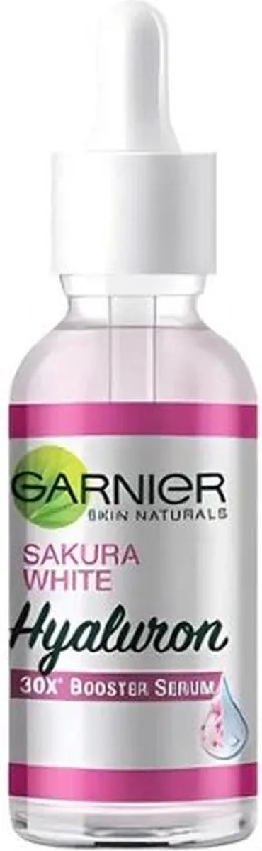 GARNIER Sakura White Hyaluronzuur Booster Hydraterende Serum 30 ml Sakura Glow 30x Verstevigende Huid Fijne Lijntjes Gezichtsverzorging Geschikt voor alle huidtypen en dermatologisch getest