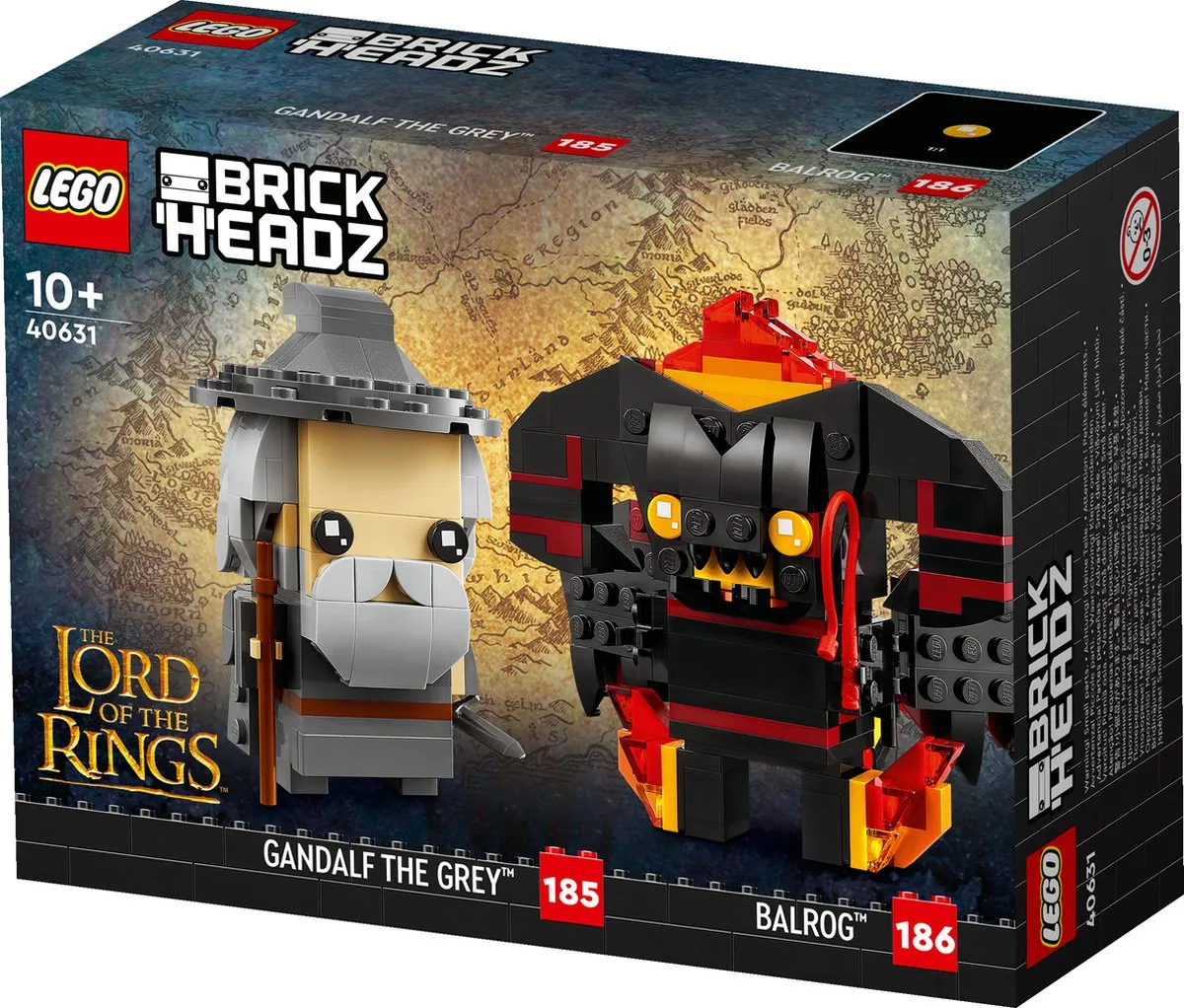 LEGO Lord of the Rings Brickheadz 40631 Balrog & Gandalf - 348 Stukken - Meerkleurig - afbeelding 6 van 6