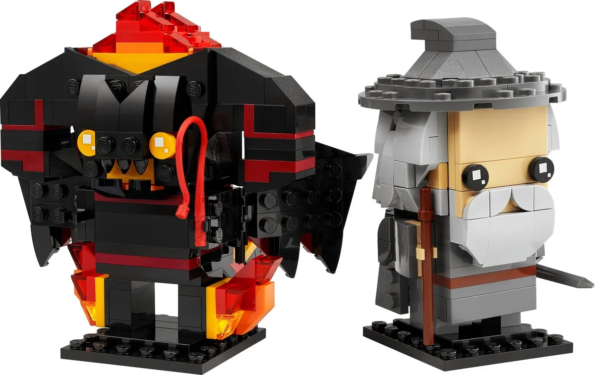 LEGO Lord of the Rings Brickheadz 40631 Balrog & Gandalf - 348 Stukken - Meerkleurig
