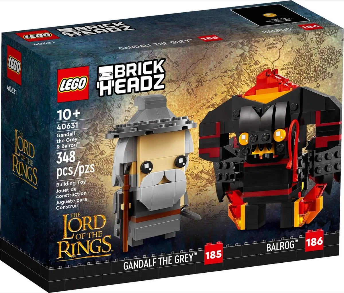 LEGO Lord of the Rings Brickheadz 40631 Balrog & Gandalf - 348 Stukken - Meerkleurig