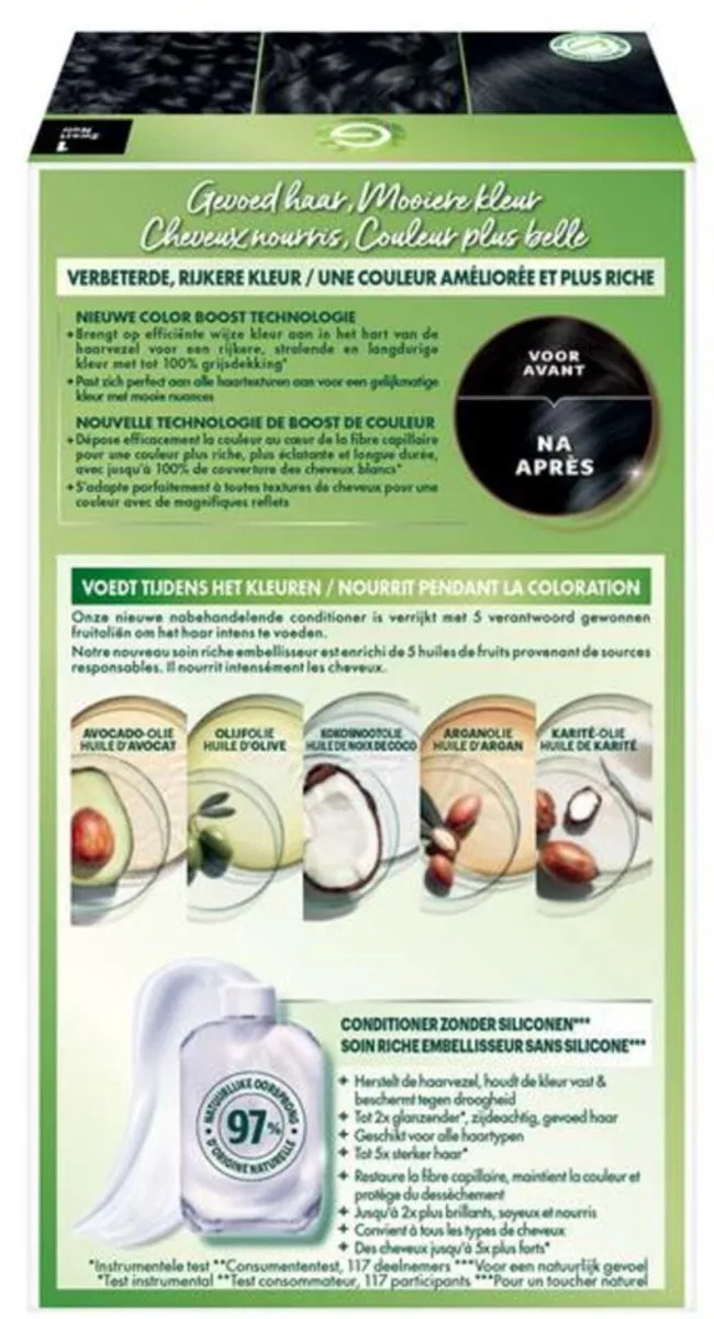 Garnier Nutrisse Ultra Crème Haarkleuring Zwart - 2x1648ml