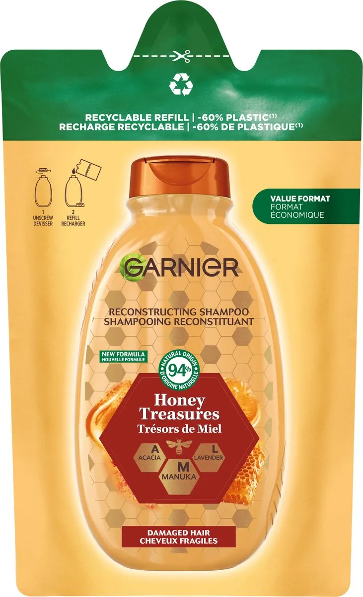Garnier Loving Blends Honing Goud Shampoo Refill 6x250ml