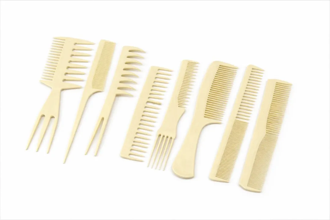 NUVEX Crèmekleurige Haar Kammen Set 8-delig