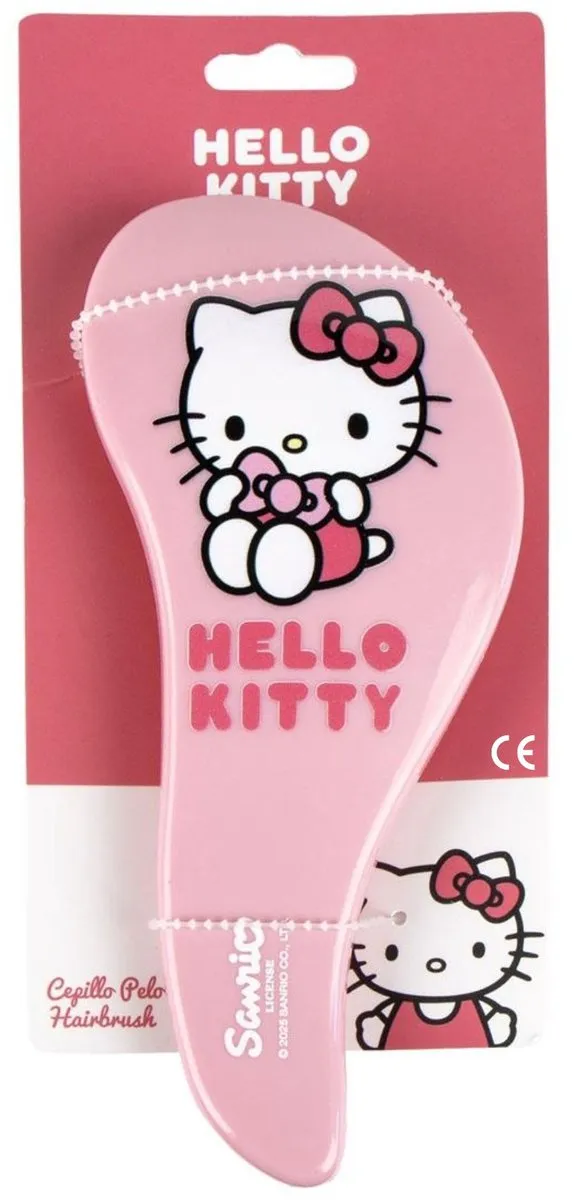 Hello Kitty Bows Haarborstel 20cm - Antiek Roos