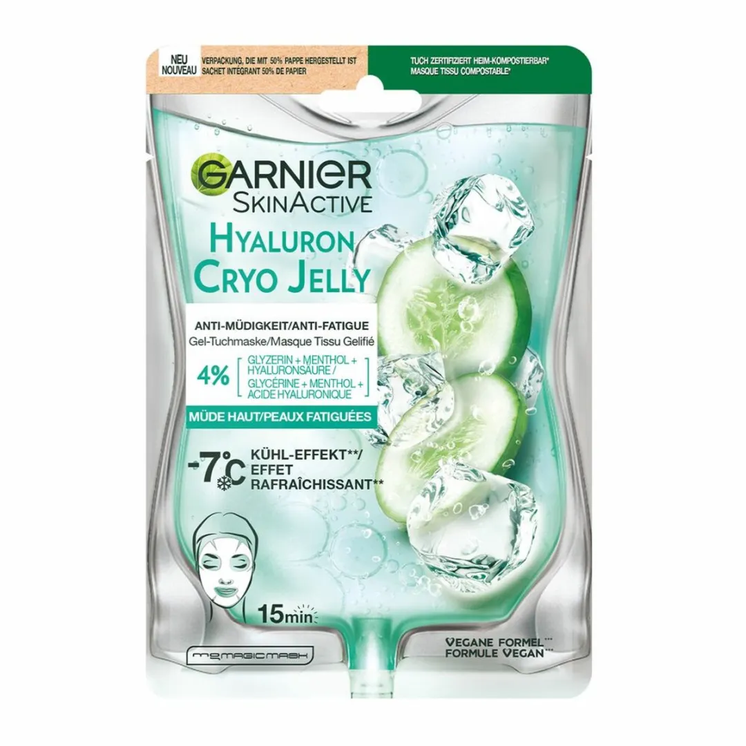 Garnier SkinActive Hyaluron Cryo Jelly Sheet Masker - 3 Stuks