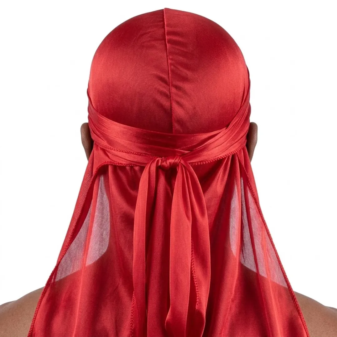 NuveX Rode Satinen Durag Douchekap