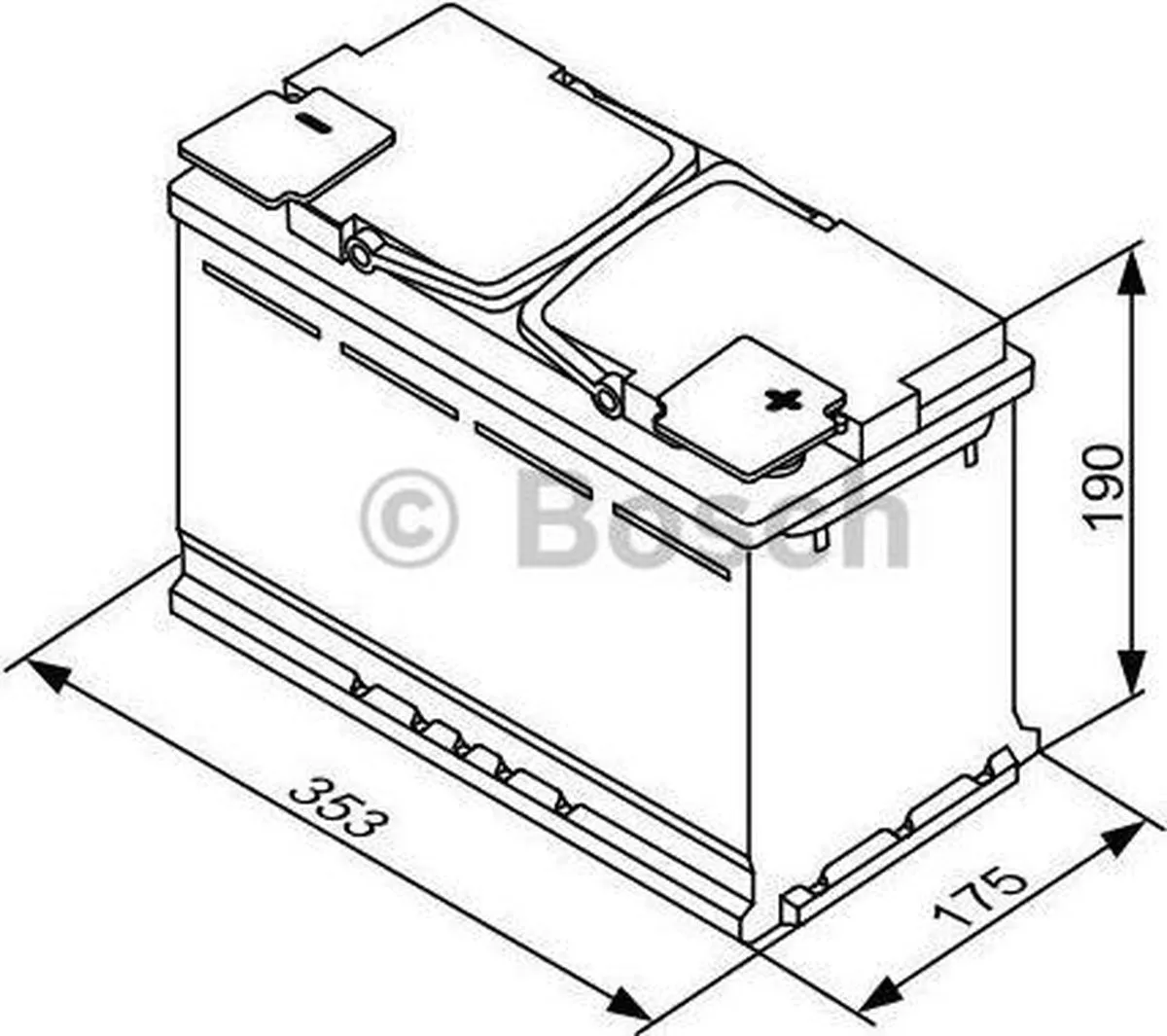 Bosch Accu AGM 12V 95Ah S5A13 - Auto Start/Stop