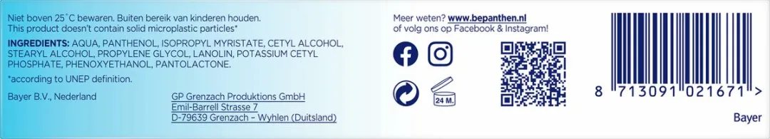 Bepanthen Verzorgende Crème 30ml - 5% Dexpanthenol