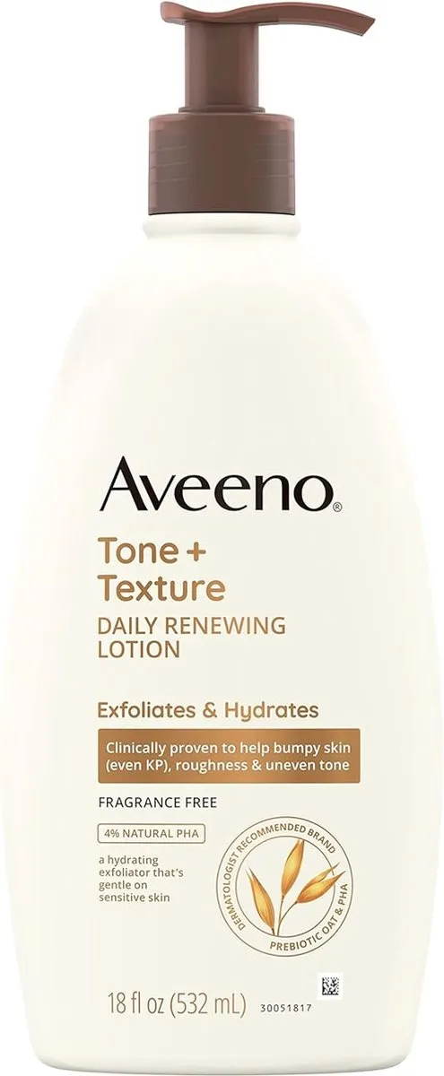 Aveeno Tone + Texture Daily Renewing Lotion 532ml - Met prebiotische haver exfolieert en hydrateert zachte lotion - ruwe huid te helpen