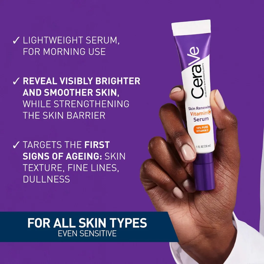 CeraVe Skin Renewing Vitamine C Serum 30ml - 3 Stuks