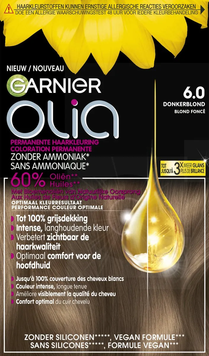 Garnier Olia Haarkleuring 6 Donkerblond - 986ml