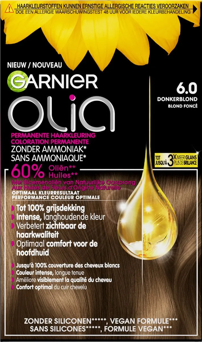 Garnier Olia Haarkleuring 6 Donkerblond - 986ml