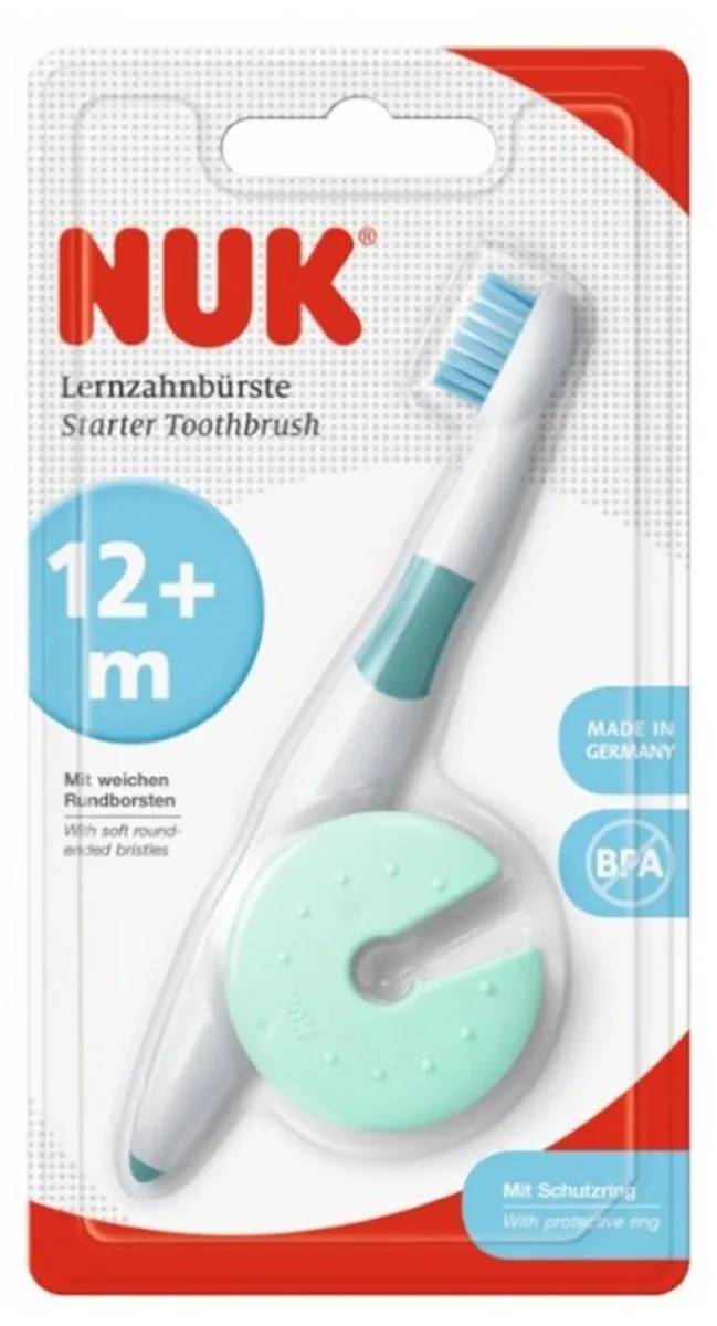 Nuk Leren tandenborstel 12-36 maanden Blauw