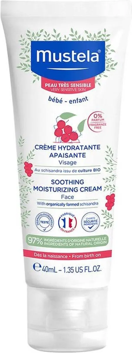 Hydraterende Gezichtscrème voor Baby's Sensitive Skin Mustela (40 ml)