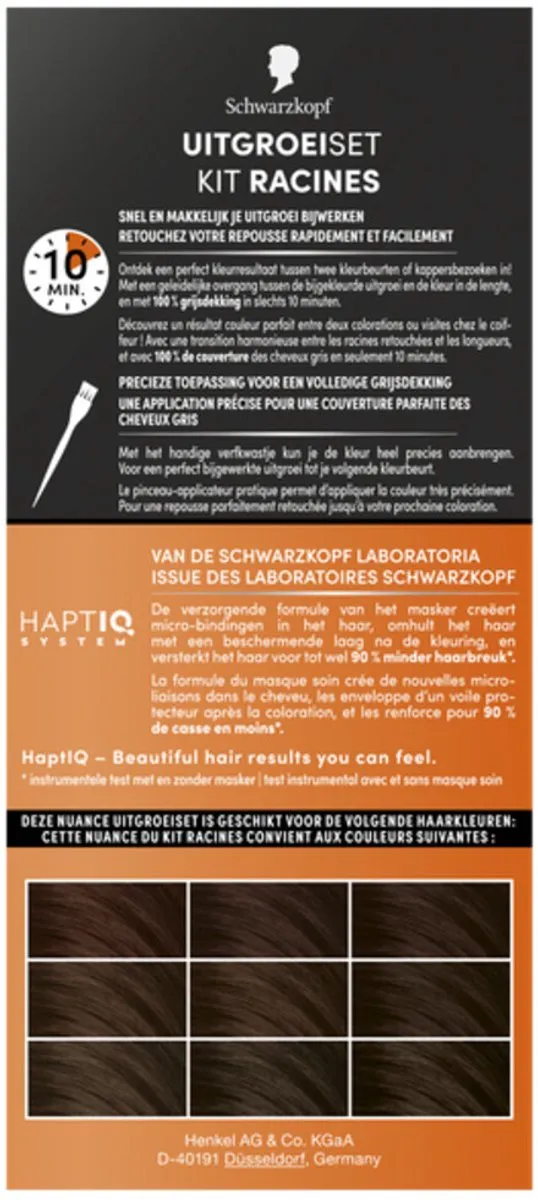 Schwarzkopf Uitgroeiset Haarverf Bruin R6 - Permanent