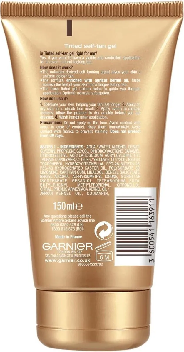 Garnier Ambre Solaire No Streaks Bronzer 100ml - Bruin