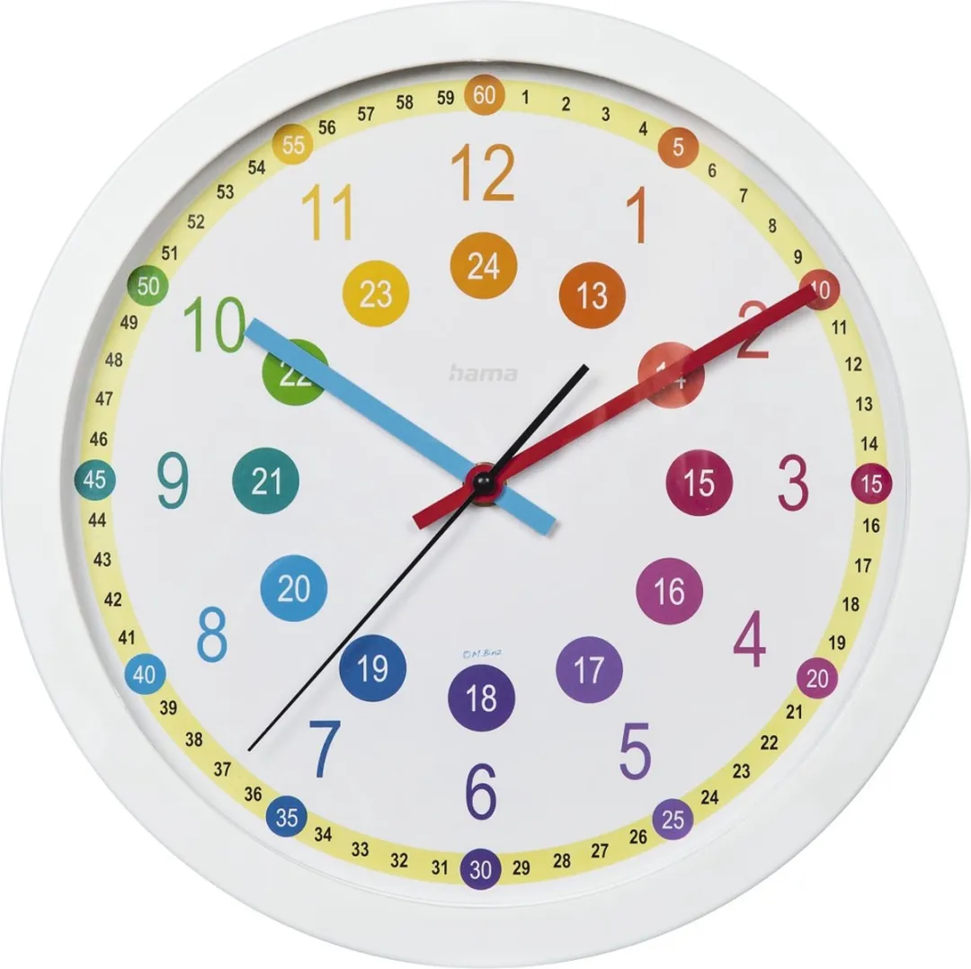Hama Easy Learning Wandklok 30cm - Geluidsarm