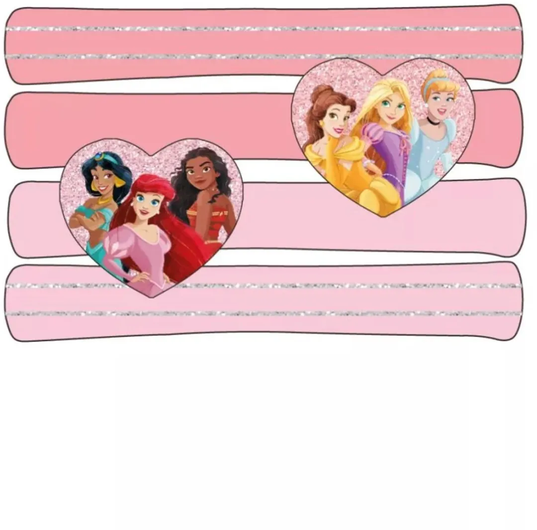 Disney Princess Haarbandjes Set - 4 Stuks - Oranje/Rozes