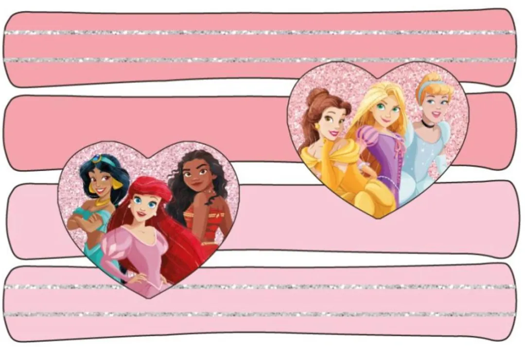 Disney Princess Haarbandjes Set - 4 Stuks - Oranje/Rozes