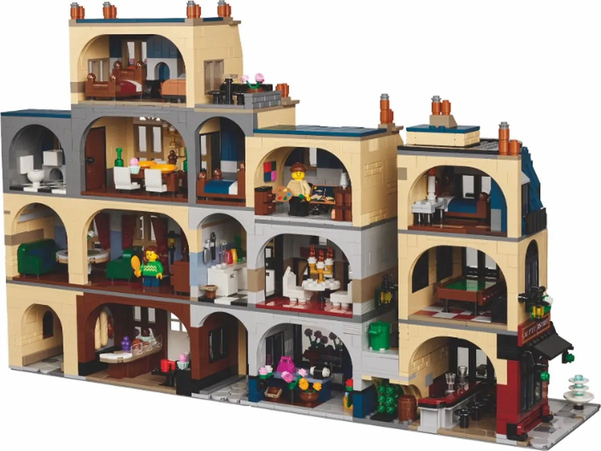 LEGO Parisian Street 910032 - 3532 Stenen - 7 Minifiguren - Multikleur