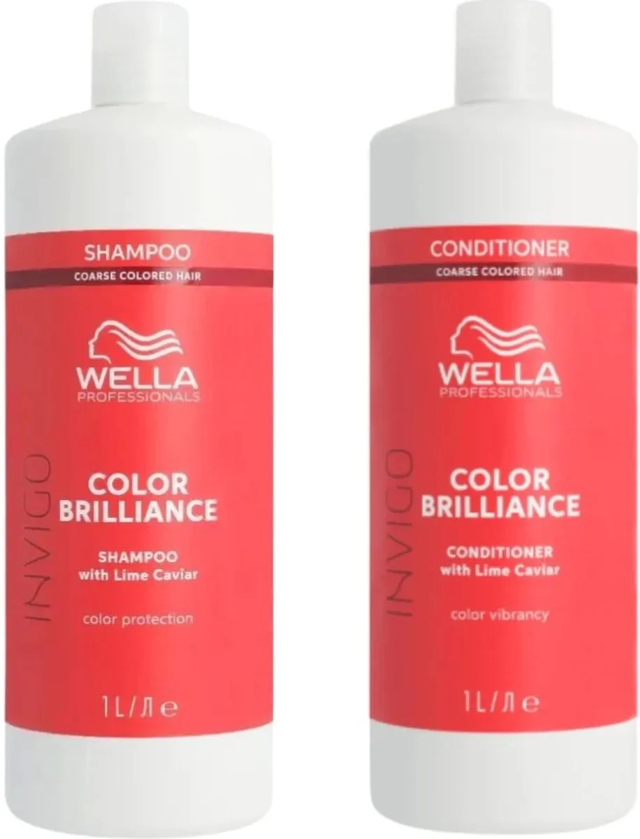 Wella Color Brilliance Shampoo & Conditioner Coarse 2x1000ml