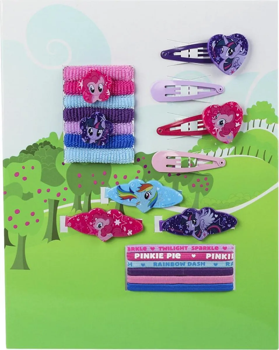My Little Pony Haaraccessoires Set - 20 Stuks - Roos/Paars/Blauw