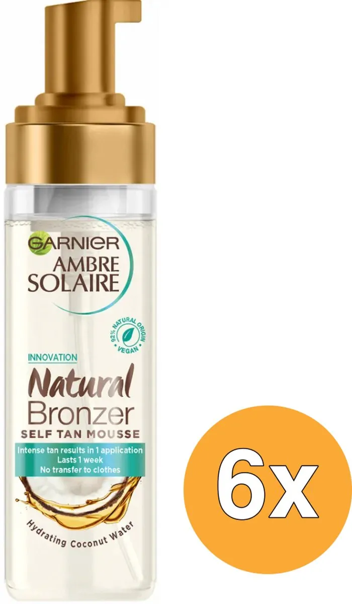 Garnier Ambre Solaire Self Tan Mousse 200ml - 6 Stuks