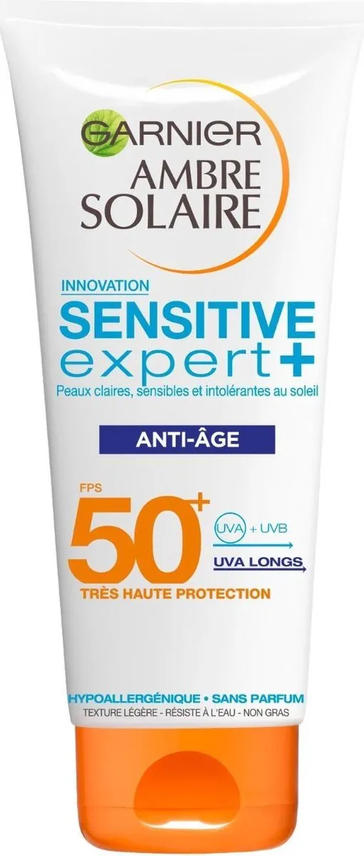 Garnier Ambre Solaire Sensitive Expert+ SPF50 Lichaamscrème 100ml