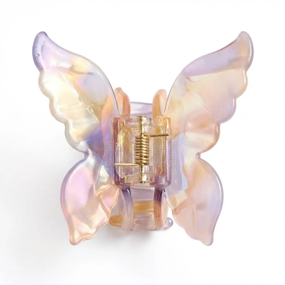 Nuvex Pastel Parelmoer Vlinder Haarclip