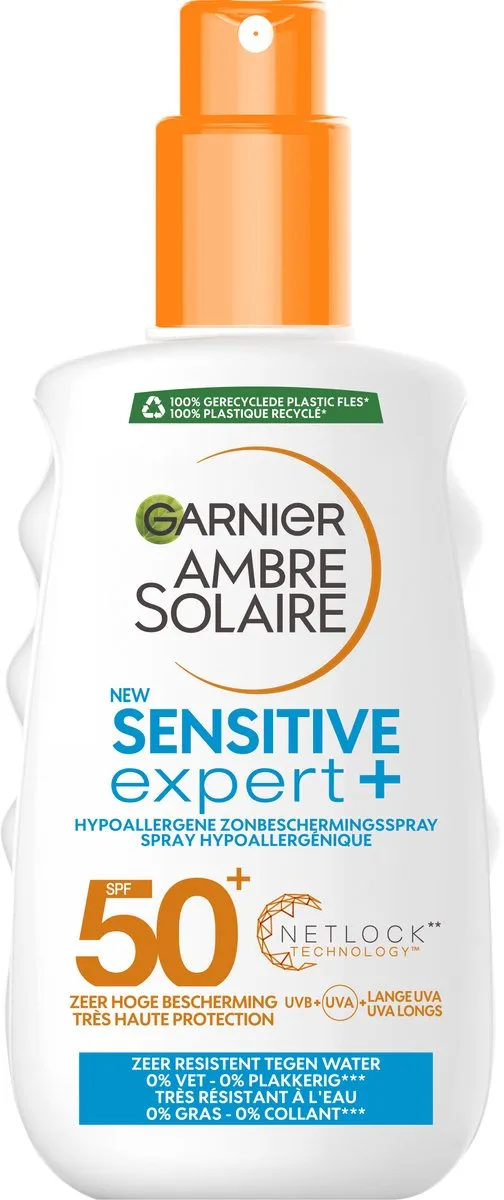 Garnier Ambre Solaire Sensitive Expert Zonnebrandspray SPF 50+ 200ml