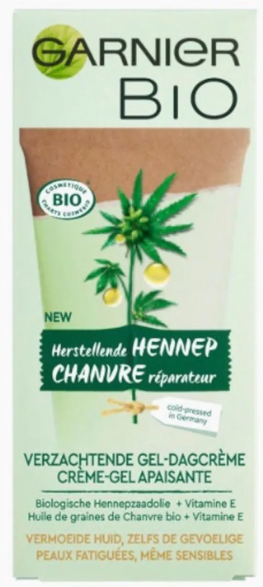 Garnier Bio Hennep Gel-Dagcrème Vermoeide Huid 50ml