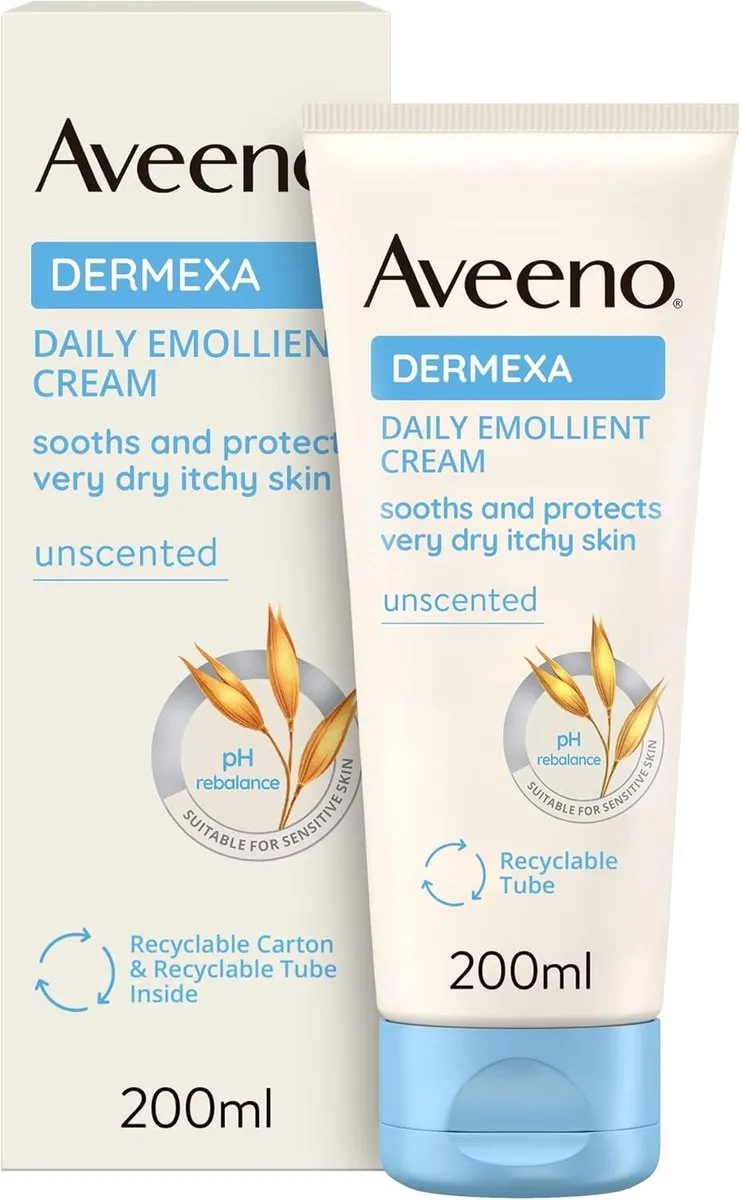 Aveeno Daily Emollient Cream - 200 ml (voor zeer droge en jeukende huid)