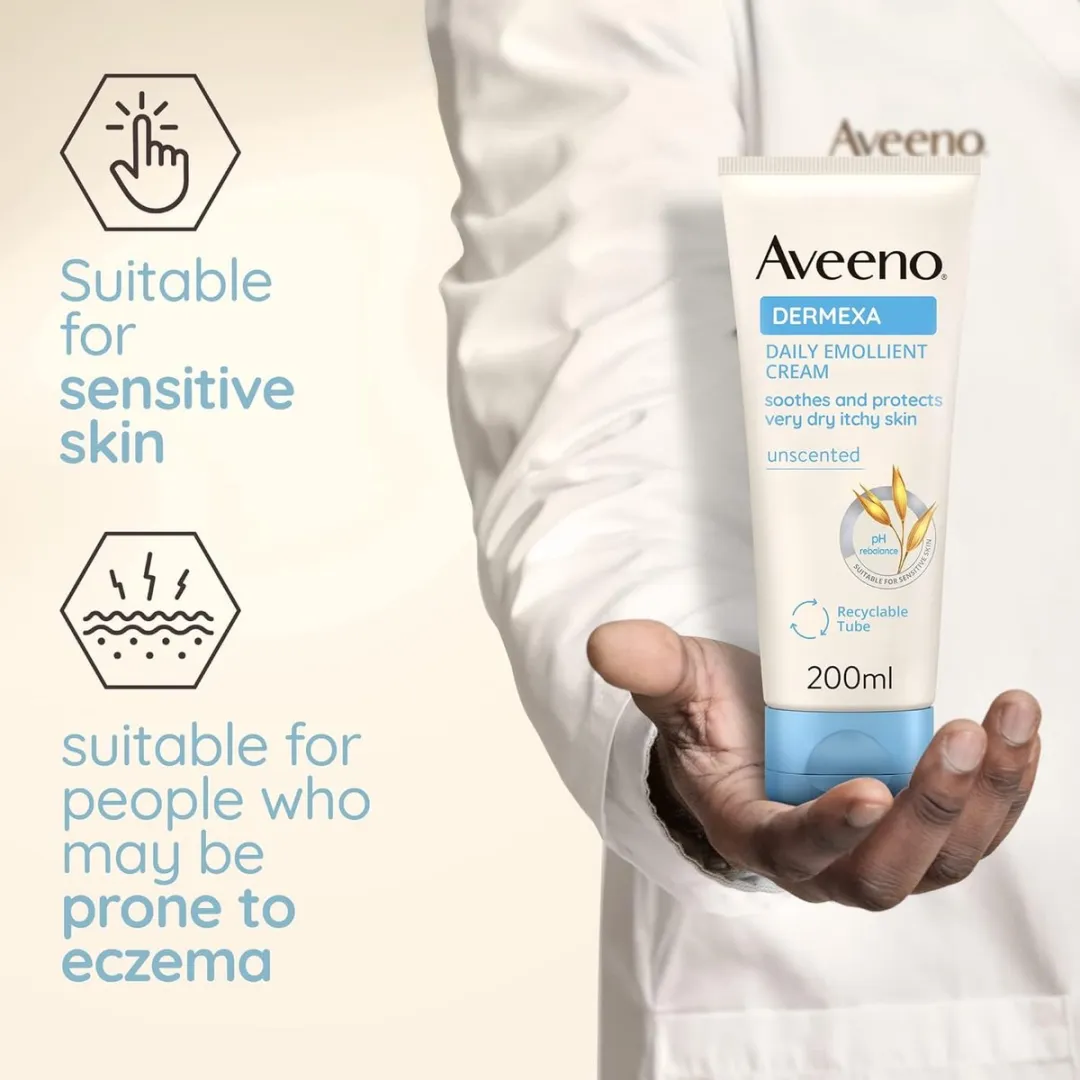 Aveeno Daily Emollient Cream - 200 ml (voor zeer droge en jeukende huid)
