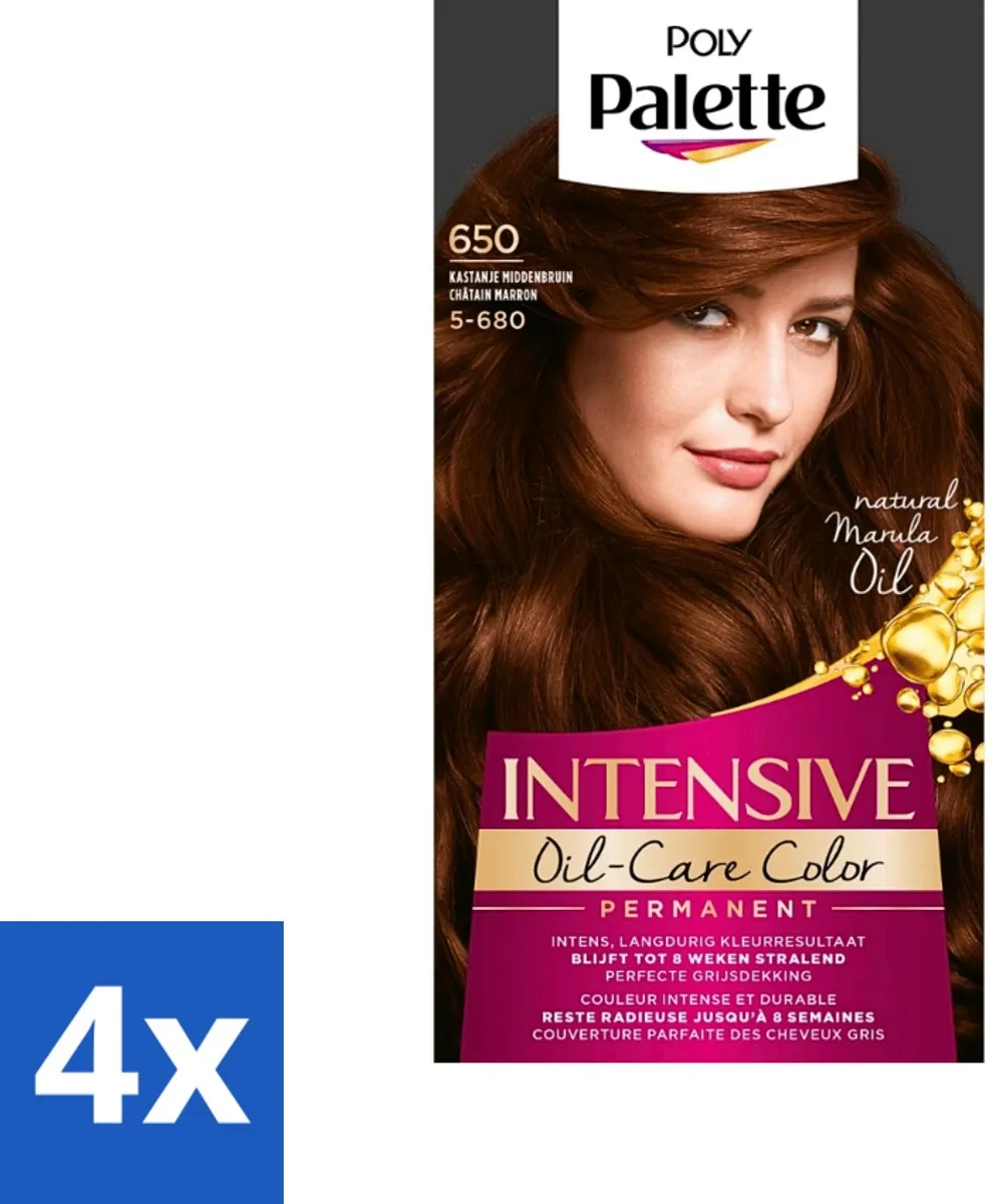 Schwarzkopf Palette Intensive Oil-Care Haarkleuring 650 Kastanje Middenbruin