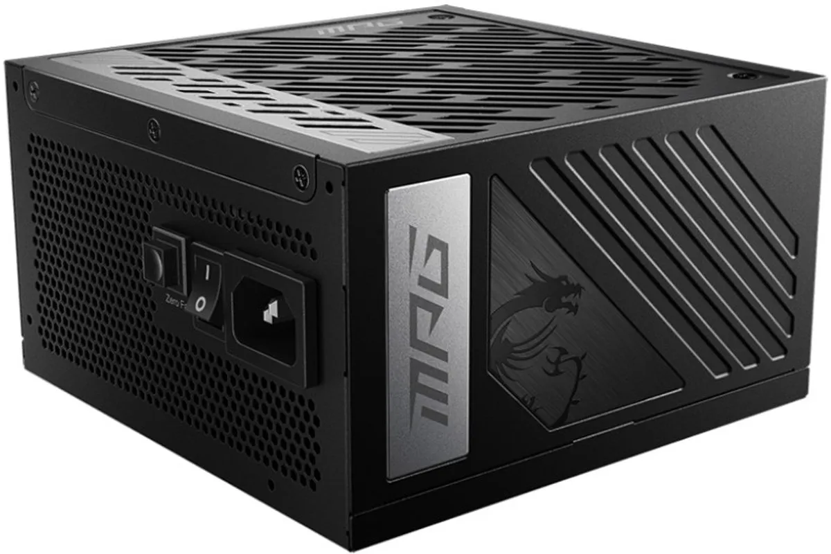 MSI MPG A1000G PCIE5 Voeding 1000W - Modulair - Zwart