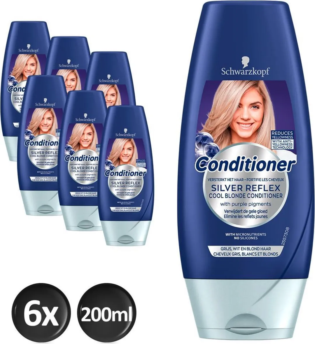Schwarzkopf Silver Reflex Conditioner 200ml - 6 Stuks