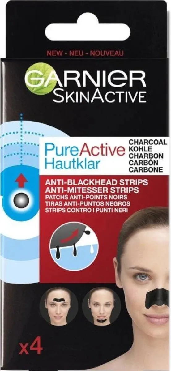 Garnier Pure Active Charcoal Anti-Mee-Eters Strips - 4 Stuks