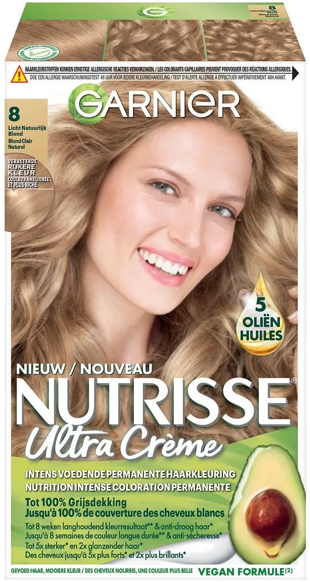 Garnier Nutrisse Ultra Crème 8 Lichtblond Haarverf 824ml