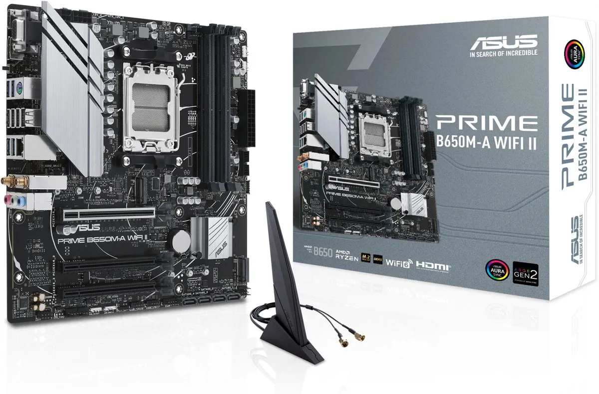 ASUS PRIME B650M-A WiFi II Moederbord - AM5 - Micro-ATX