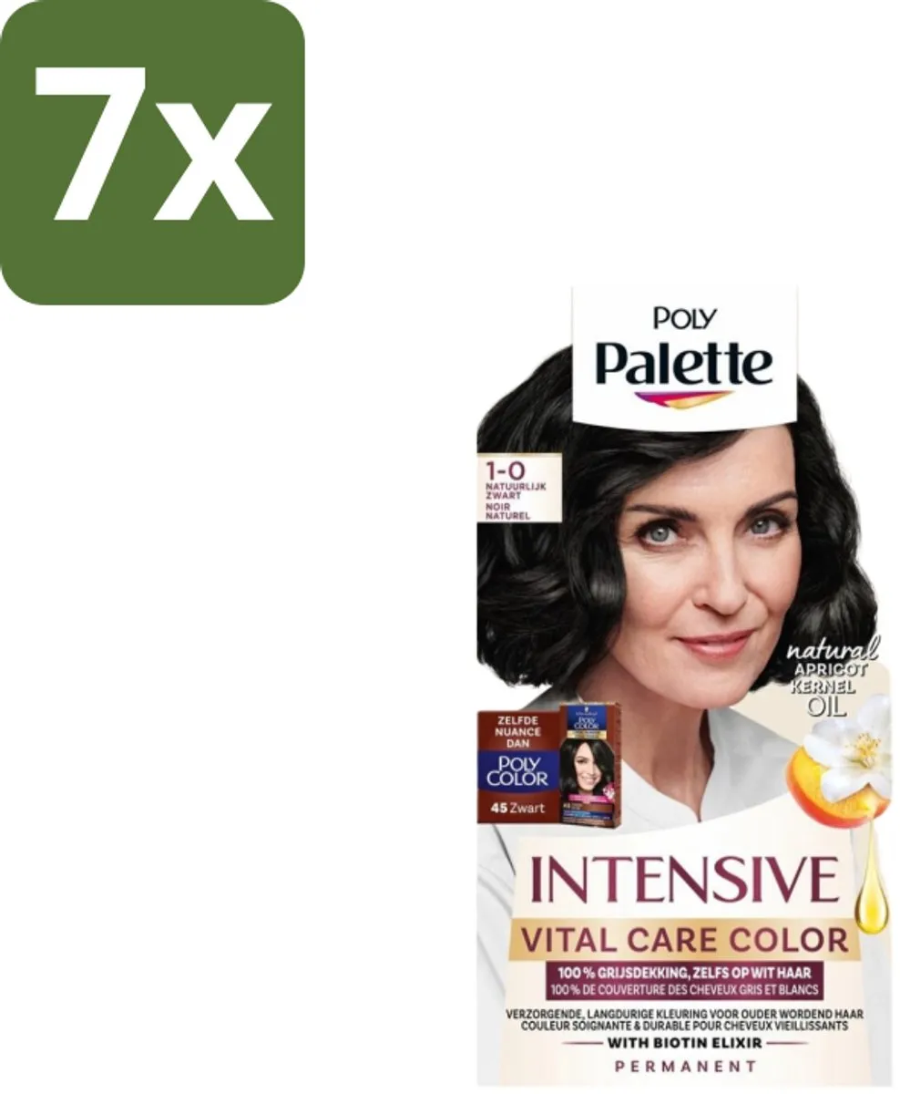 Schwarzkopf Poly Palette Haarverf 1-0 Natuurlijk Zwart