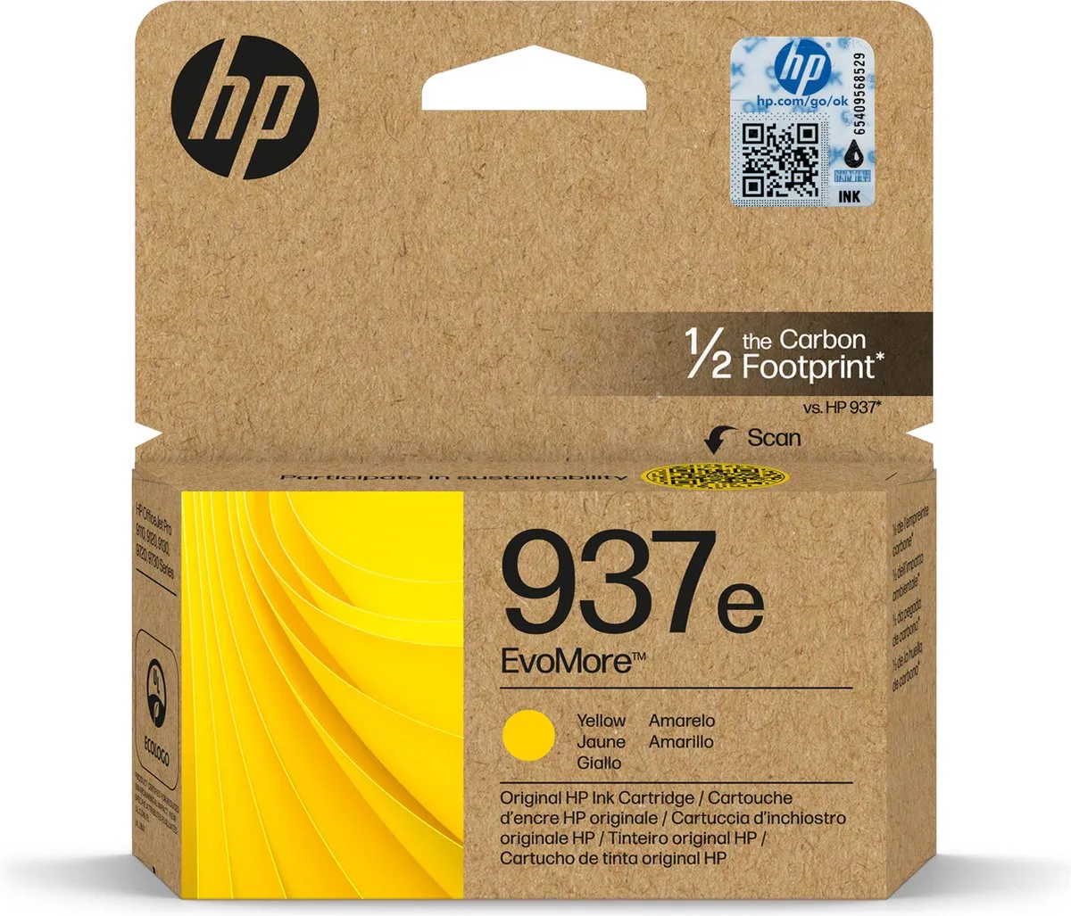 HP 937E Evomore Geel Inktcartridge 4S6W8NE