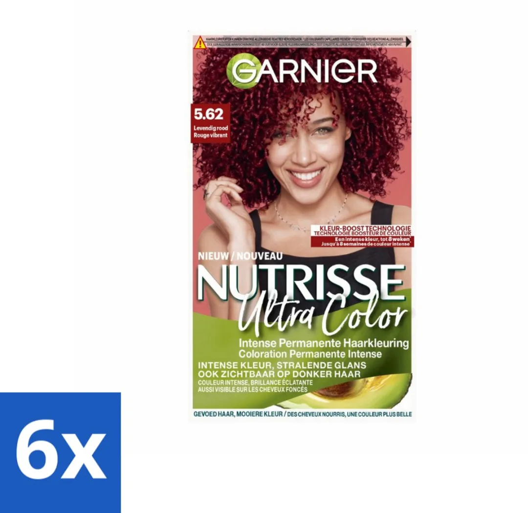 Garnier Nutrisse Ultra Color Levendig Rood 6 Stuks
